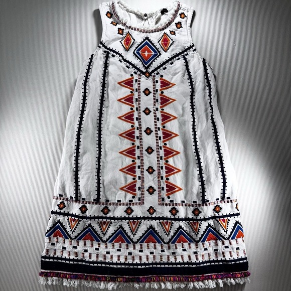 Anthropologie Dresses & Skirts - Anemia+Kin Anthropologie Reagan Embroidered Shift Dress linen Blend Size 2 Boho